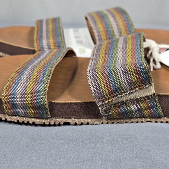 Feelgoodz Shoes Womens 8 NEW Brown Jungle Zensole Vistas Vegan Slide Sandals - Picture 3 of 6